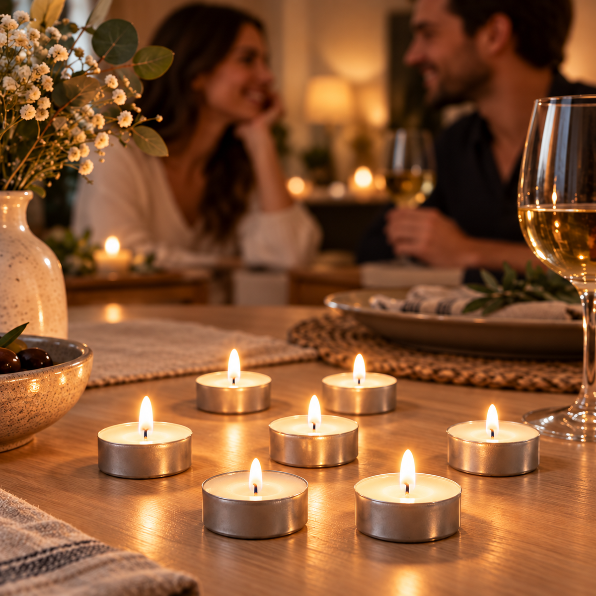 Mini Velas de Té Blancas