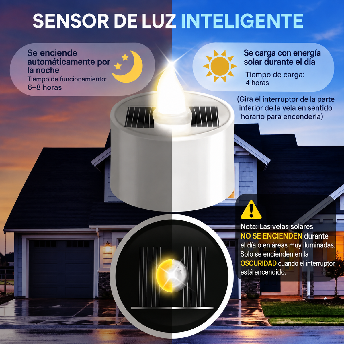 Velas Solares LED para Exterior