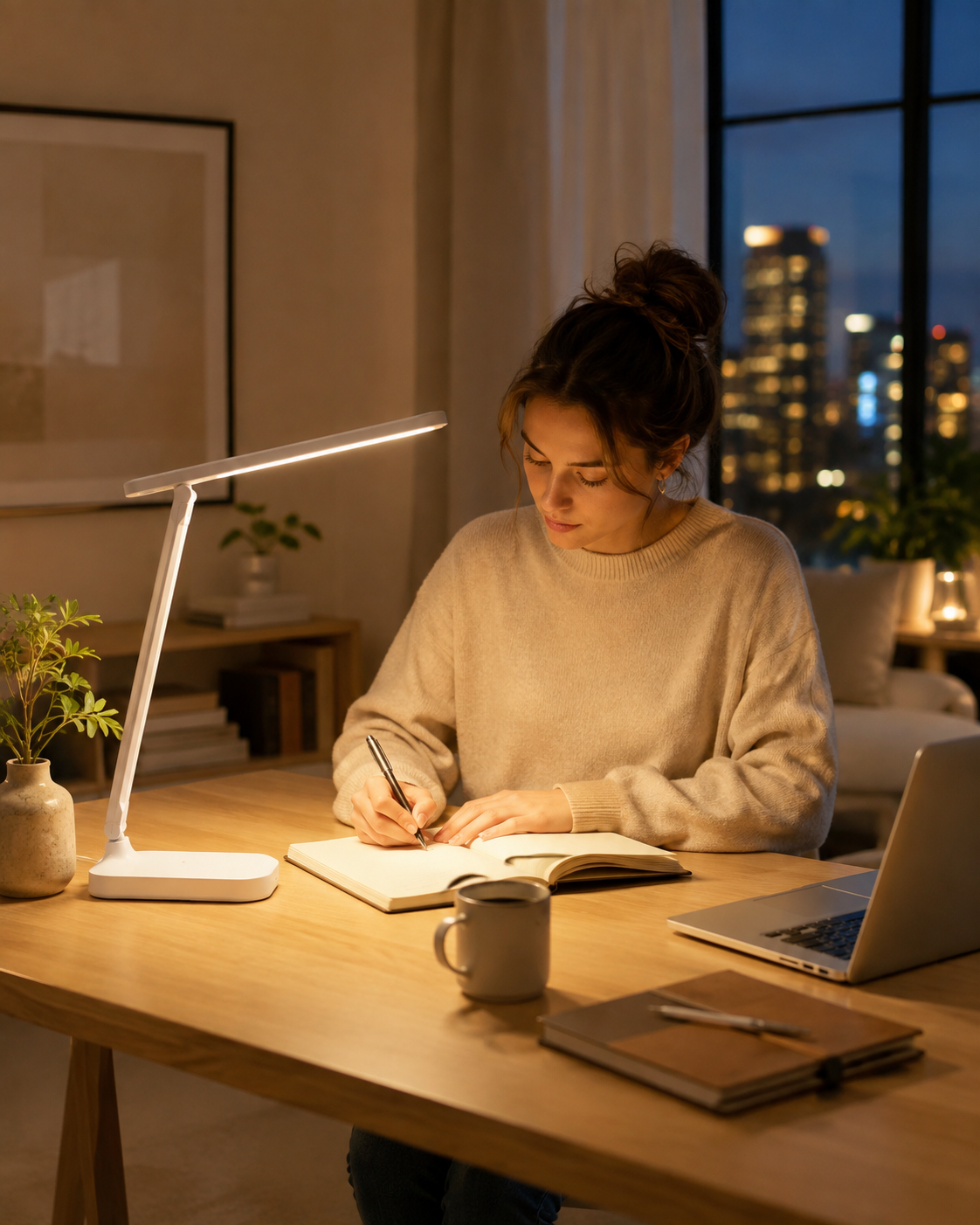 Lámpara de mesa USB