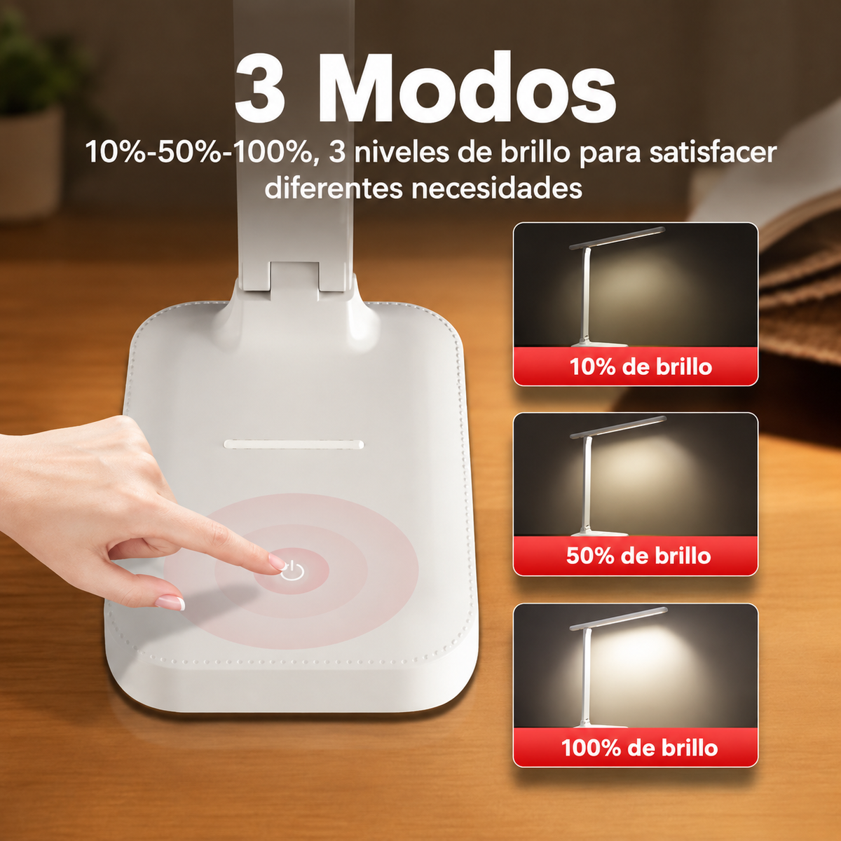 Lámpara de mesa USB
