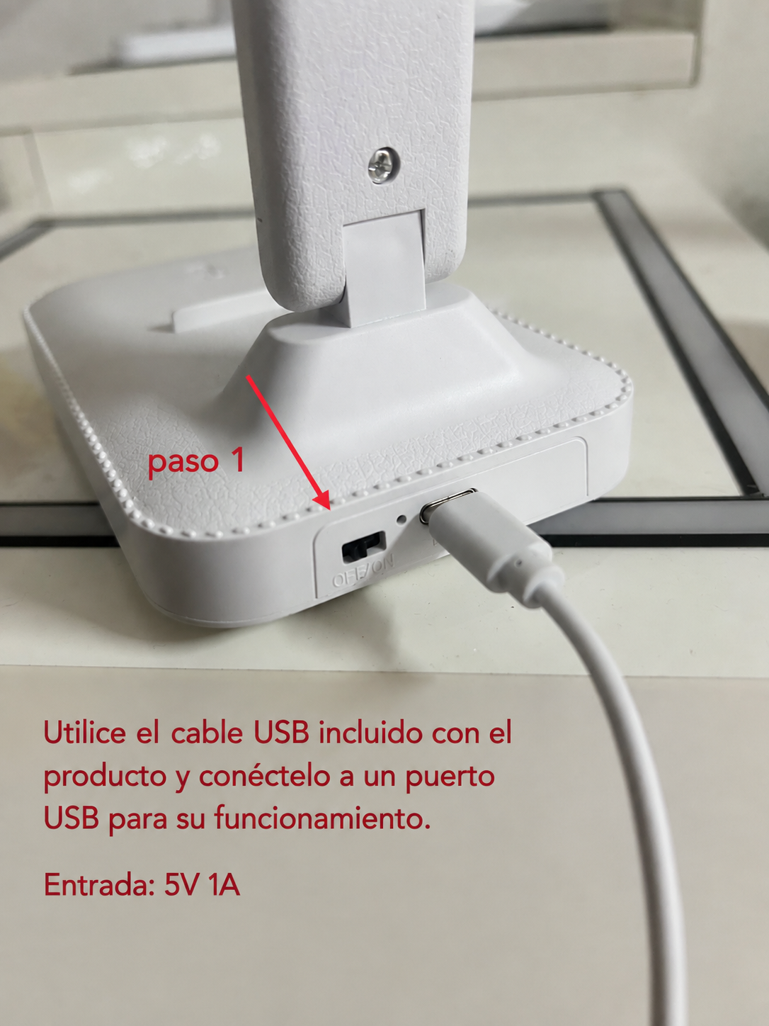 Lámpara de mesa USB