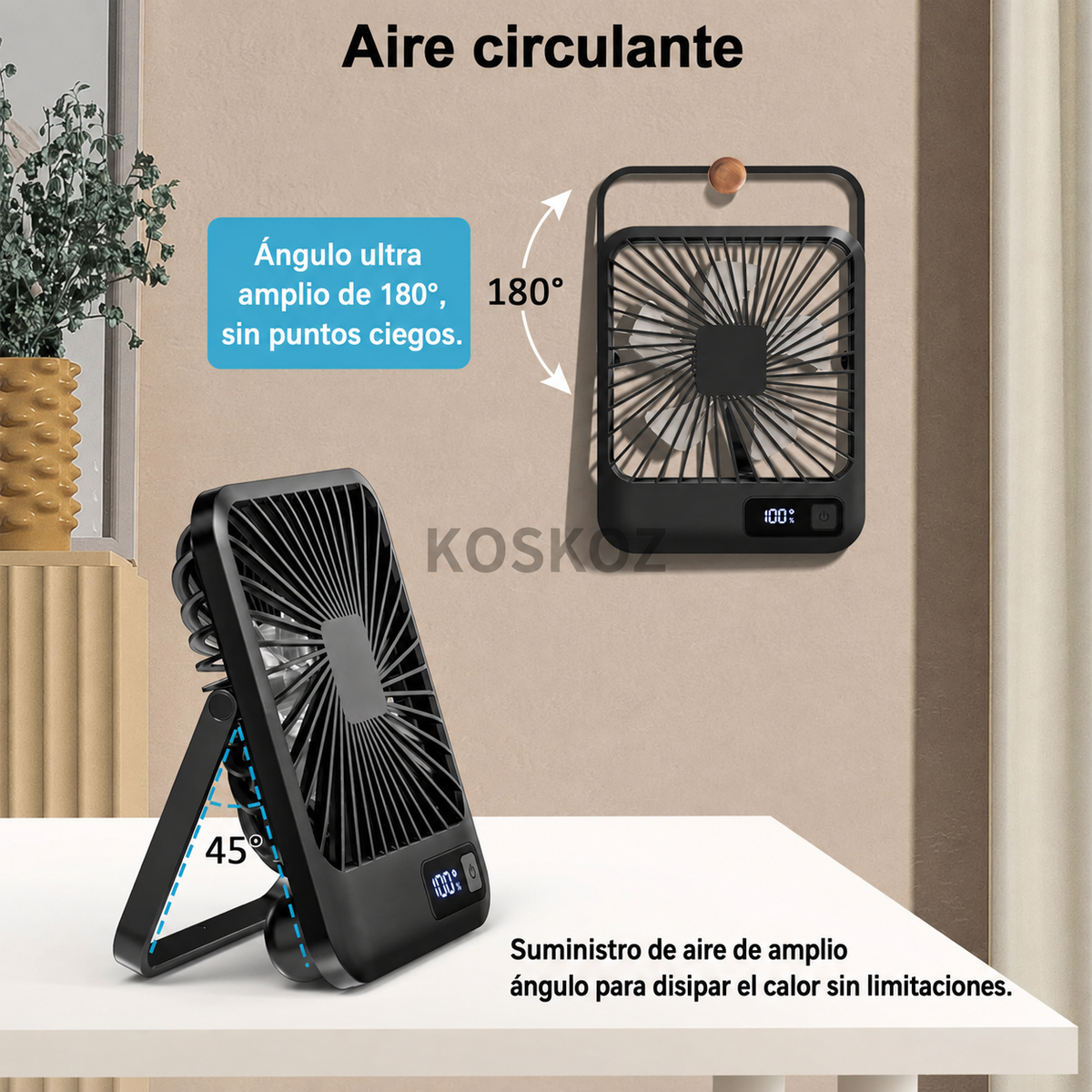 Ventilador USB Plegable con 5 Velocidades